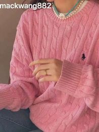 Sweater 24 Women's Knits Tees Winter New Long Sleeve Vintage Twist Knitted Sweater Women Pink Grey Black Baggy Knitwear Pullover Jumper Female Clothing