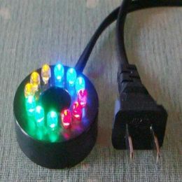 12LEDs waterproof 0 6inch Diameter Inner hole Colors Changing Submersible Fountain Ring Water Pump Fountain Lighting Aquarium301Q