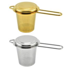 Wholesale Teapot Tea Infusers with Cap Stainless Steel Loose Leaf Infuser Basket Philtre Big Lid SN6304