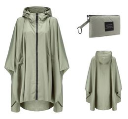 Rain Poncho Jacket Coat Hooded for Adults with Pockets Waterproof Rain Gear Printed Raincoats match storage pouch plus size XXL Li3394955