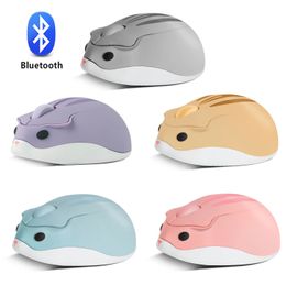 Mice Bluetooth/2.4G Wireless Cute Mouse Hamster Cartoon USB Creative Mute Mause Ergonomic Mini 3D Optical Kid Gift Mice For PC Laptop 231208