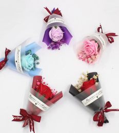 Mini Christmas Valentines Day Gift Dried Artificial Flower Fake Gypsophila Bouquet Creative Eternal Gypsophila Bouquet Soap Flower6997509
