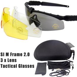 Whole-US STANDARD ISSUE M Frame 2 0 3 Lenses Tactical Goggles Eyewear Army Shooting GLasses For Men Sport Sunglasses For Warga305f