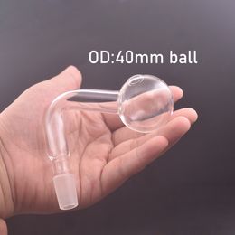 XXXL 40mm Big Bowl Glass Oil Burner Pipe with Hookahs 10mm 14mm 18mm Male Thin Pyrex Water Pipes for Rigs Smoking Bongs