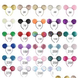 Hair Accessories 14Pcs Lot Fashion Sequins Mouse Ears Headband Glittle Diy Girls For Women Hairband Party Accesorios Mujer Drop Deli Dhdcm