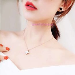 vans clover necklace pendant necklace luxury gold link necklace rose gold chain fashion jewelry sigle color necklace for wedding party gift wholesale