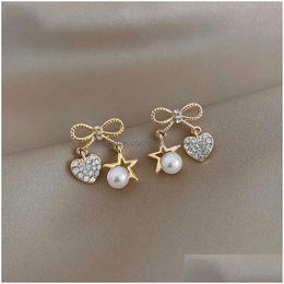 Dangle & Chandelier Dangle Chandelier Exquisite Fashion Star Moon Crystal Earrings Asymmetric Temperament Womens Wedding Engagement Je Dhsle