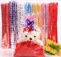 100pcs Transparent Plastic Gift Package Bag Clear Cellophane Bag Dolls Flower Gift Packing plastic15735603