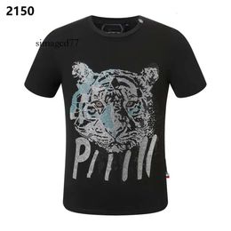 Philipps Plain Plain STYLE Men T-shirt Men Designer Phillip Tiger Phillip designer NEW Pleins Shirts Designer PP Skull Diamond Short Sleeve Dollar Be 279