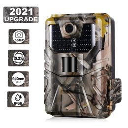 Hunting Cameras 36MP 27K Trail Camera 940nm Low Light Infrared Night Vision Pography Trap Wireless HC900A Wildlife Monitoring 231208