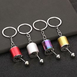 New Mini Turbo Turbocharger Keychain Car-styling Keyring Gear Gearbox Pendant Keychain Stick Knobs Keyring Shift Metal Key Ring