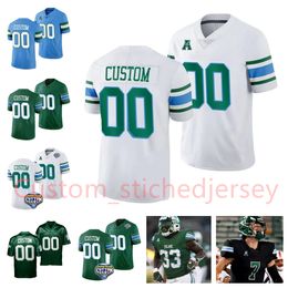 Blake Gunter Josh Remetich Tulane Football Jerseys Taylor Hampton Tyler Grubbs Dontae Fleming Shedro Tulane Green Wave Jerseys Custom Stitched Mens