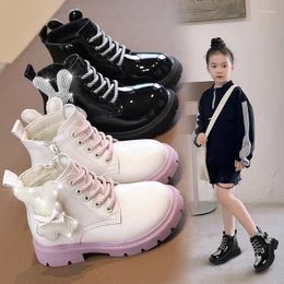 Boots Arrival Children Girls Short Ankle Kids Fashion Shoes Toddlers Flats Booties Cartoon Bring For 4 To 9Years2305