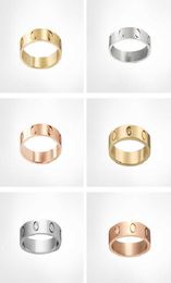 Band Rings Love Screw Band Ring Classic Luxury Designer Design Titanium Steel Jewelry Men Promise Women Wedding Rings2080117