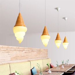 Pendant Lamps Ice Cream Led Lights Modern Nordic Dining Room Hanging Lamp Kitchen Bedroom Light Fixtures Restaurant Cafe Home Deco207N