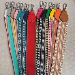 Famous Designer Canvas Genuine Leather Wide Shoulder Strap Fashion Bag Strap Replacement Belt Handbag Accessories 100cm long 22042230x