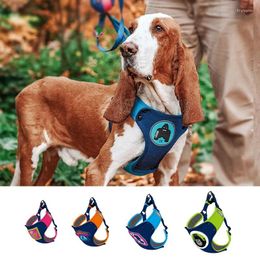 Dog Collars Adjustable Harness Breathable Vest Soft Nylon Pet Durable Buckle Comfort Control Detachable Design For Dogs Walking