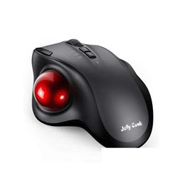 Mice Bluetooth Mouse Rechargeable 2.4G Usb Wireless Ergonomic Trackball For Computer 1000 1600 1800 Dpi 231208 Drop Delivery Computers Otnbx