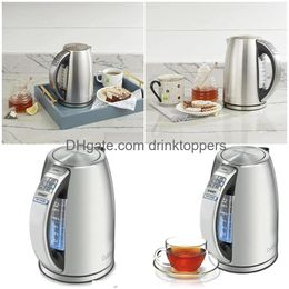 Water Bottles 17Liter Stainless Steel Cordless Electric Kettle With 6 Preset Temperatures 231109 Drop Delivery Home Garden Kitchen D Dhxua