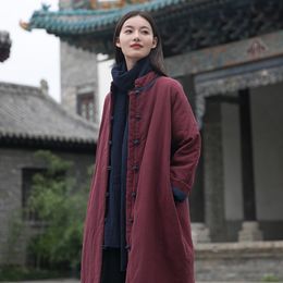 Womens cotton Jacket Winter Outdoor warmth long Jackets Coats Real Warm Fashion Chinese style Lady cotton Coat
