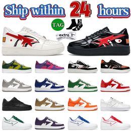 Platform Trainers BAPESTAR Casual Shoes Mens Womens Suede White Black Green Fashion SK8 OG Original star shoes jogging outdoor luxury sport A Bathing Ape Sneakers 47