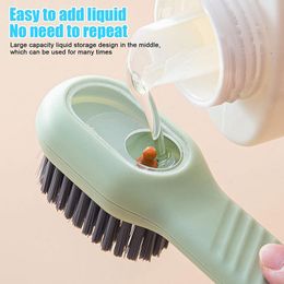 Multifunction Soft Bristled Liquid Shoe Brush Long Handle Brush Clothes Shoes Clothing Board Brushs Household Cleaning Tool zxf 70