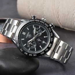 Relógio de marca superior masculino de luxo e elegante relógio de aço inoxidável quartzo automático multifuncional código de tempo designer movimento relógio de quartzo