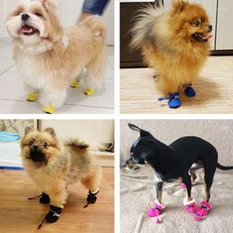 Dog Apparel 2 Pairs Shoes Waterproof Rain Footwear Dogs Snow Winter