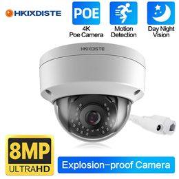 Dome Cameras 4K POE 8MP IP Camera Outdoor Waterproof External CCTV Security-Protection Explosion-Proof Dome Network Surveillance IP Camera 231208