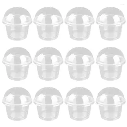 Disposable Cups Straws Dessert Plastic Bowls Cup Ice Bowl Containers Cream Lids Fruit Clear Food Pudding With Lid Salad