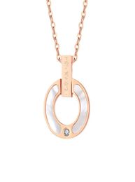 designer necklace jewellery Pendant necklaces diamond Clavicle chain Titanium steel GoldPlated Never Fade Not Cause Allergic Sto6696986