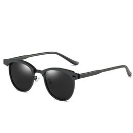 design Retro Aluminum Sunglasses Polarized Male Sun Glases For Men Women Ray lunette de soleil homme femme 2018271P