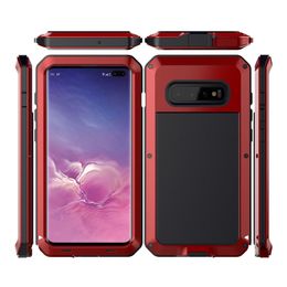 Tempered Glass Aluminum alloy Cases for SAMSUNG note9 S10 s9 Plus note8 note10 plus Defender Heavy Duty Armor Kickstand 3 in 1 Shockproof Cover Waterproof Dustproof