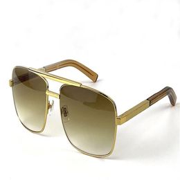 men metal sunglasses new fashion classic style gold plated square frame vintage design outdoor classical model 0259 with case and 256v