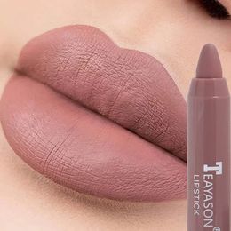 Lipstick Nude Velvet Matte Lipstick Long Lasting Waterproof Color Rendering Non-stick Cup Lip Glaze Lips Liner Pencil Woman Cosmetics 231208