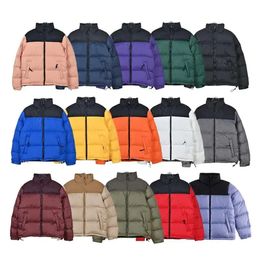 Mens Designer North Winter Cotton Womens Jackets Letter Printing Men's Parkas Couples Coat Face Zippers Le Wholesale 2 Pieces 10% Dicount C