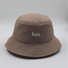 Berets Kith Quick-drying Swim Bucket Hat Ladies Women Men Sun Designer Fishing Hats Fisherman Cap Panama Hip Hop Harajuku Summer216y