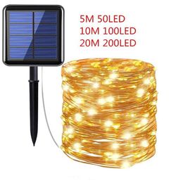 Merry Christma Decorations for Home Solar Led Light Outdoor 100 200 Leds Christmas Ornament 2020 Xmas Gift Noel New Year 2021284V