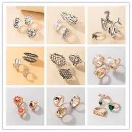 Cluster Rings Geometric Animal Lion Dolphin Ring Women Butterfly Tai Chi Gossip Set Love Octopus Beach Ladies Jewellery Tiger Fashion