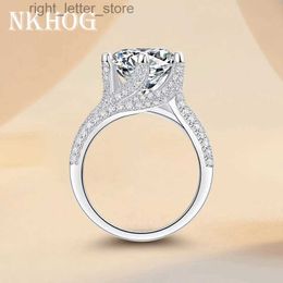 With Side Stones Luxury Real 3CT 5CT Moissanite Ring For Women 925 Sterling Silver Fine Jewellery D Colour VVS1 Diamond Engagement Wedding Band GRA YQ231209