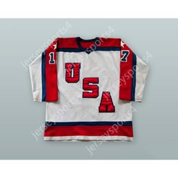 Custom 1983-84 SCOTT BJUGSTAD 17 USA WHITE HOCKEY JERSEY NEW Top Stitched S-M-L-XL-XXL-3XL-4XL-5XL-6XL