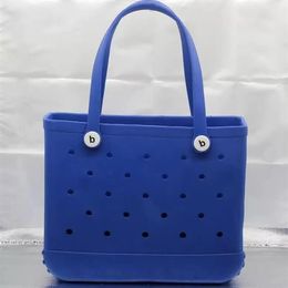 Waterproof Woman Eva Tote Large Shopping Basket Bags Washable Beach Silicone Bogg Bag Purse Eco Jelly Candy Lady Handbags262s