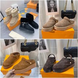 Women Aspen Platform Ankle Boot slippers Designer fashion Snow boots luxury New Suede Niujing Wool Woollen boots Shoes Size 35-41