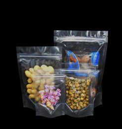 Multisize 100PcsLot Stand Up Clear Self Seal Plastic Packaging Bag Zip Lock Grade Poly Nut Food Chocolate Doypack Packing Pouche6831094