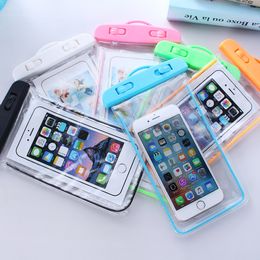 Noctilucent Waterproof Bags Cases PVC Protective Mobile Phone Bag Pouch Case Diving Swimming Sports for Iphone 15 Pro 14 13 12 11 Universal 100pcs