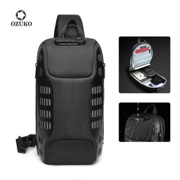 Whole factory ozuko brand leather shoulder bags are popular this year Lightweight wear-resistant men chest bag outdoor sports 233o