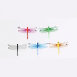 Wall Stickers 10pcs set 3D dragonfly wall sticker for wedding window floral decoration home decoration 3D magnet fridge stickers 231208