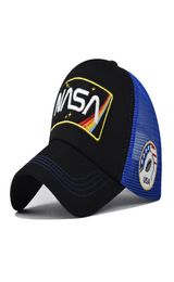 NASA Embroidered Baseball Cap Summer ColorBlocking Mesh Cap Men and Women Outdoor Casual Hat USA Ball Caps6287549