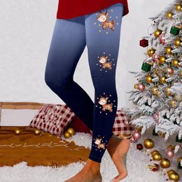 Women's Leggings Fashion For Women Workout Out Christmas Print Colour Block Pants Soft Stretchy Cute Winter Outfits