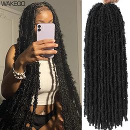 Synthetic Wigs 14 18 24 Inch Goddess Butterfly Locs Crochet Hair Ginger Burgundy Blonde Dreadlocks Butterfly Faux Soft Locs Crochet Hair Braids 231208